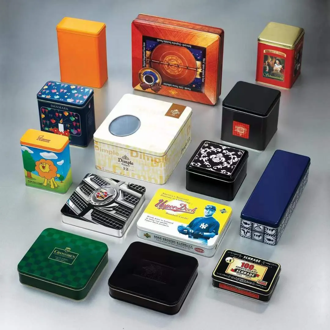 Square tin box